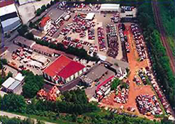 Luftaufnahme des Firmengeländes in Speikern